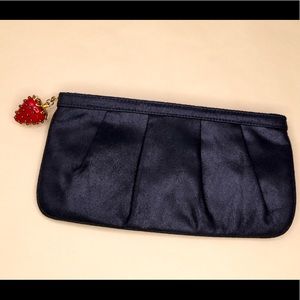 Vintage Kenneth J Lane Black Clutch W Strawberry